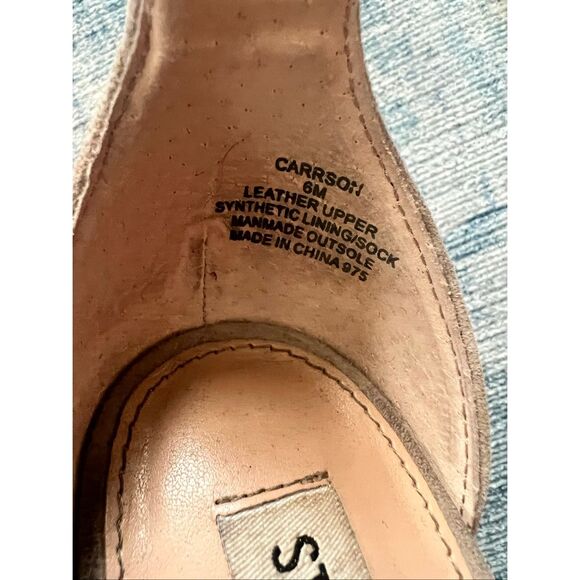 Steve Madden Beige Carrson High Heel Ankle Strap Block Heel Sandal Size 6 - Picture 7 of 8